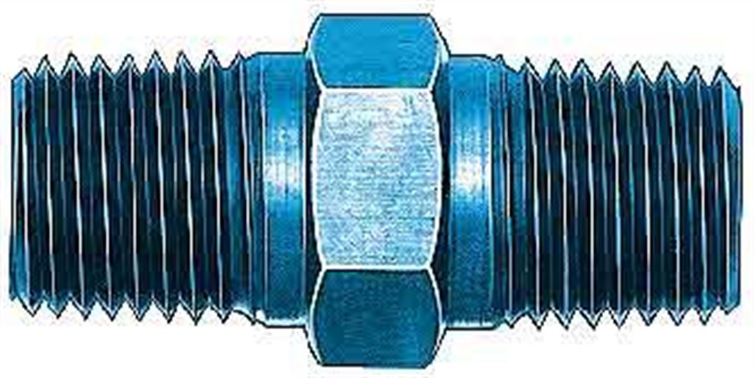 Aeroquip Coupler Fitting, 1/8 Inch Pipe Thread, Straight, Aluminum, Blue, Single – FCM2132