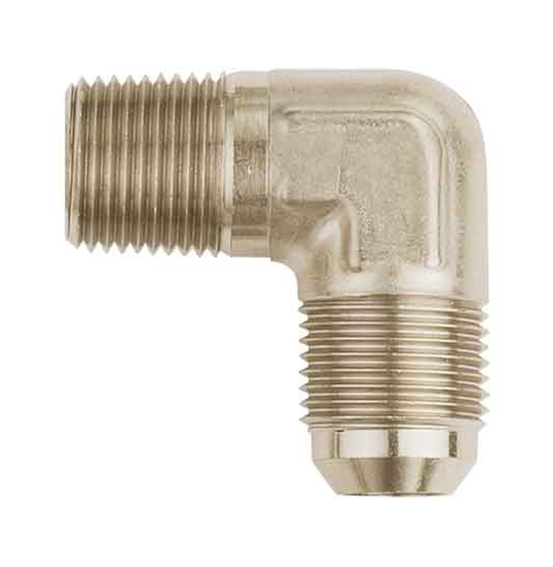 Aeroquip Adapter Fitting, 90 Degree -4 AN Male to 1/8 Inch Pipe Thread, Steel – FCM2611