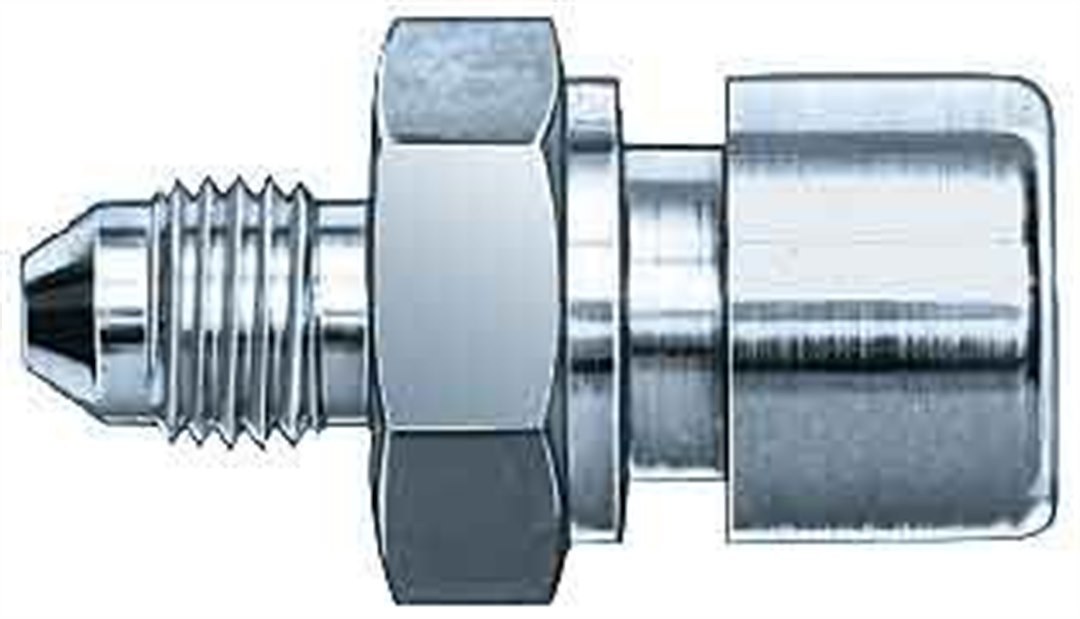 Aeroquip Adapter Fitting, -3 AN Male to 3/8 Inch – 24, Steel – FCM2936