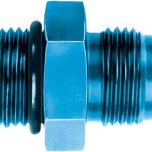 Aeroquip Adapter Fitting, -10 AN Male to -12 AN Male, Nickel Plated, Blue, Aluminum – FCM2954