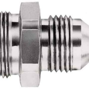 Aeroquip Carburetor Fuel Inlet Fitting, Aluminum Adapter, For Use with Holley Dual Feed 750/ Dominator 1350 Series/ Quadrajet Carburetors – FCM2961