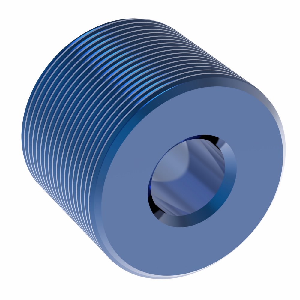 Aeroquip Pipe Plug Fitting, Allen Head, 1/8 Inch Thread, Anodized, Blue, Set of 2 – FCM3685
