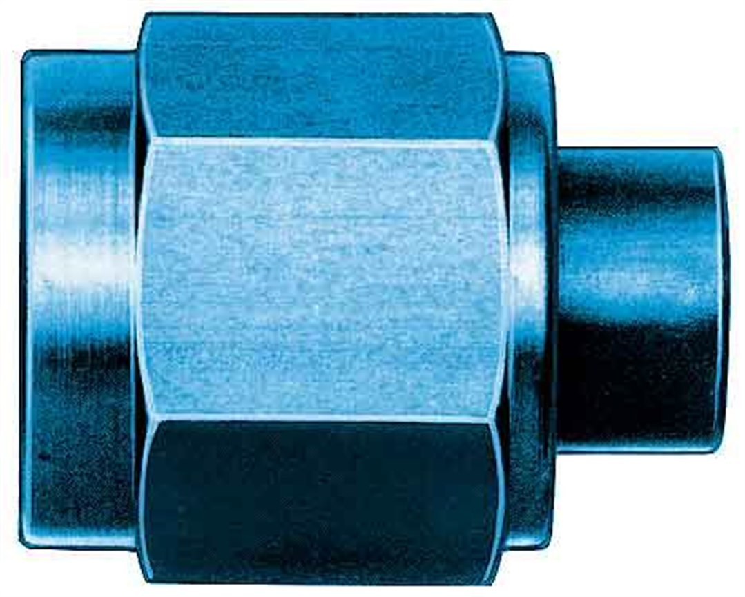 Aeroquip Fitting Plug/ Fitting Cap, -3 AN Threaded Cap, Anodized, Blue, Aluminum, Set of 2 – FCM3751