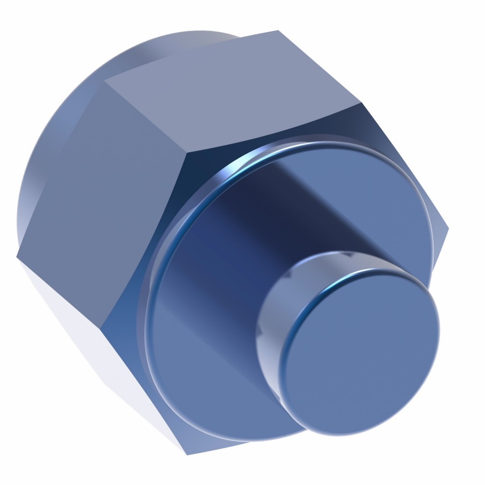 Aeroquip Fitting Plug/ Fitting Cap, -3 AN Threaded Cap, Anodized, Blue, Aluminum, Set of 2 – FCM3751