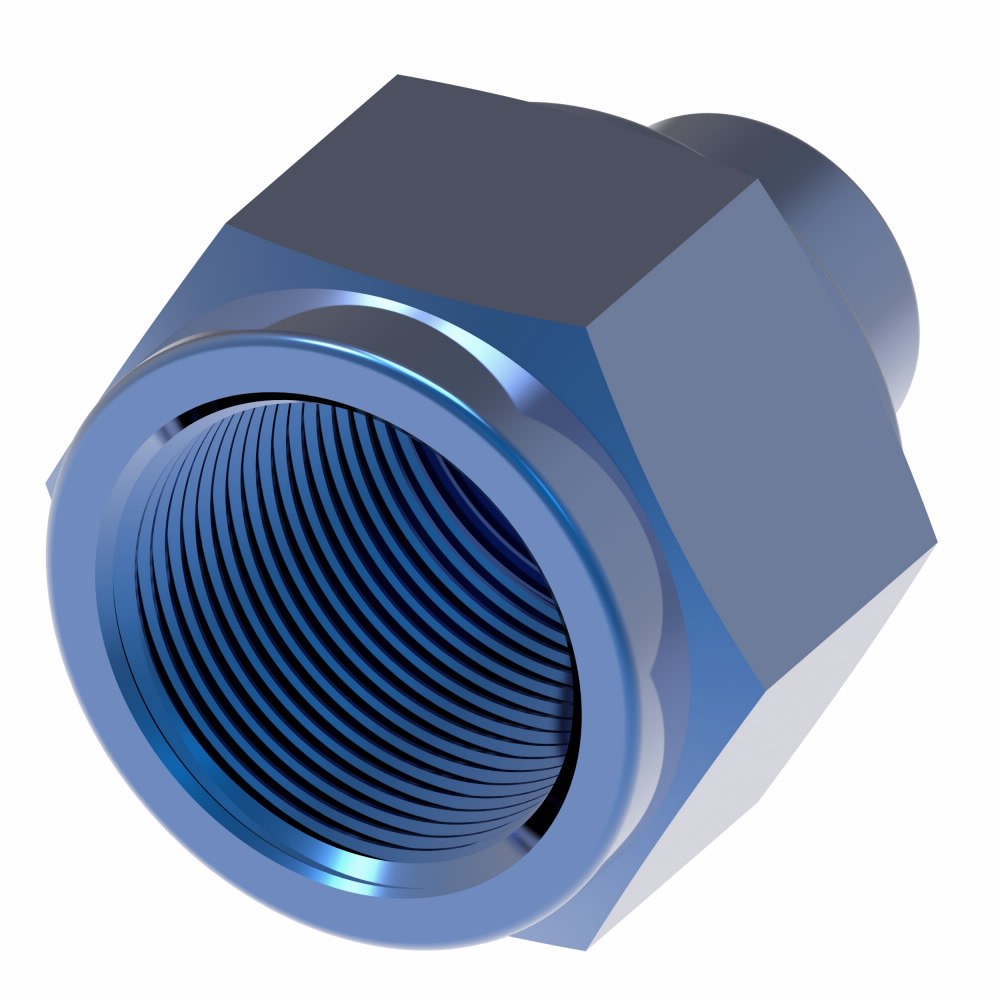 Aeroquip Fitting Plug/ Fitting Cap, -3 AN Threaded Cap, Anodized, Blue, Aluminum, Set of 2 – FCM3751