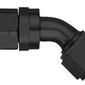 Aeroquip Hose End Fitting, -6 AN Hose, 45 Degree Elbow, Anodized, Red/Blue, Aluminum – FCM4022
