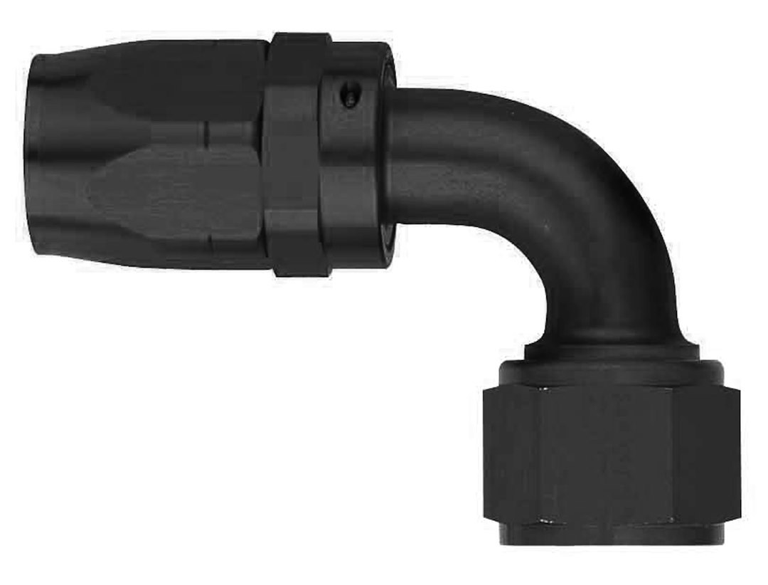 Aeroquip Hose End Fitting, -8 AN Hose, 90 Degree Elbow, Anodized, Red/Blue, Aluminum – FCM4033