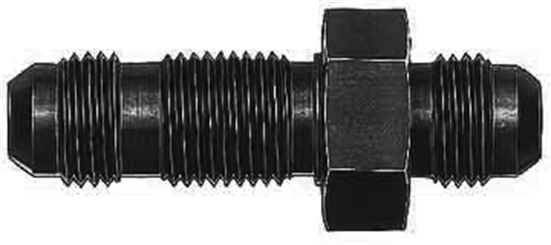 Aeroquip Coupler Fitting, -6 AN Male, Bulkhead Union, Aluminum, Black, Single – FCM5072
