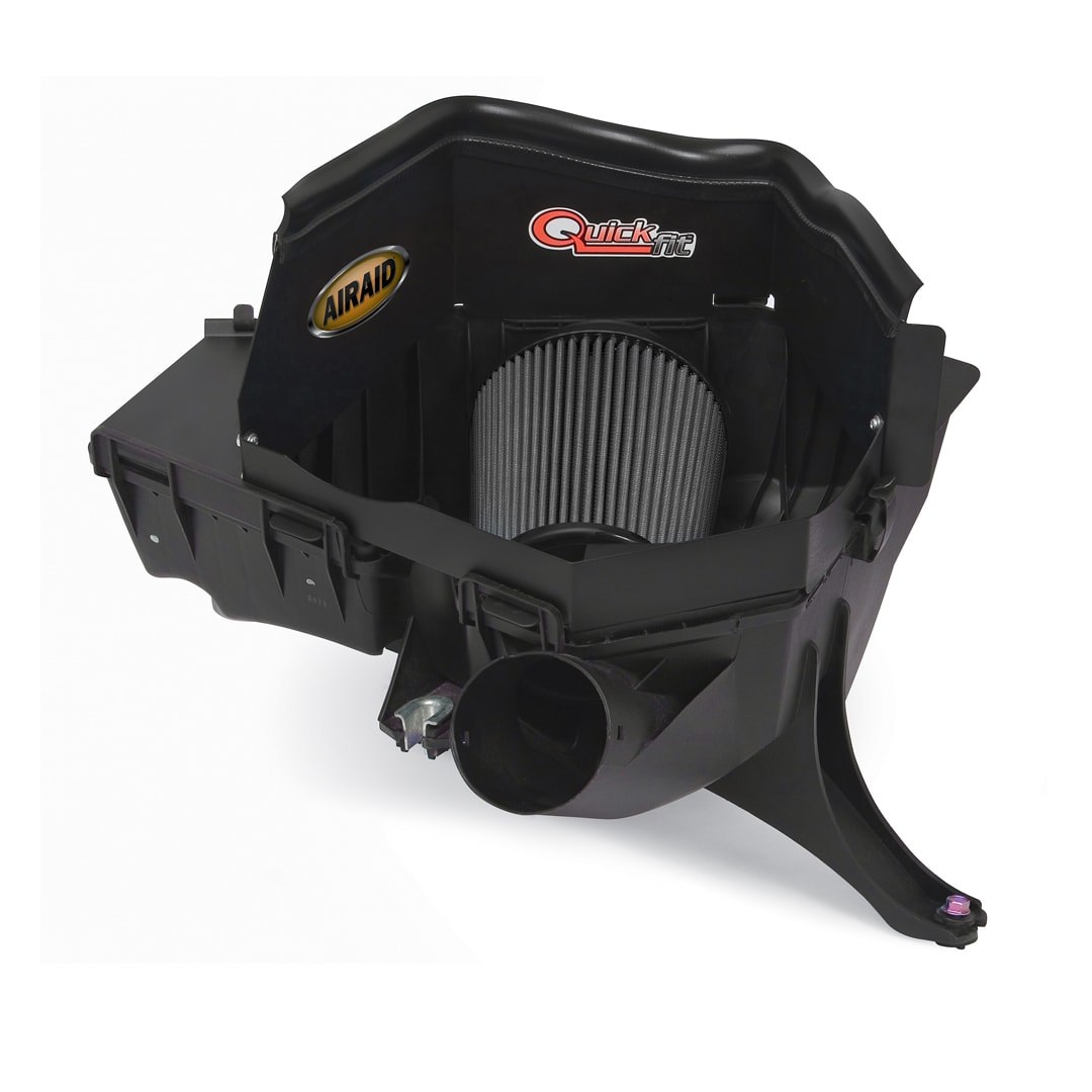 AIRAID Cold Air Intake, Black Plastic Tube, Black Synthamax Dry Filter, With Heat Shield – 202-142