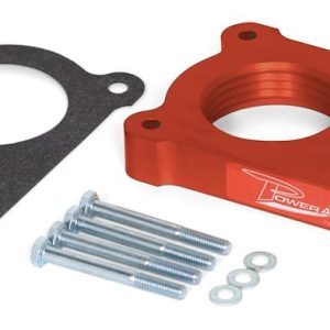 AIRAID Throttle Body Spacer, Poweraid ®, 1 Inch Thick, Billet, Aluminum, Anodized Red – 450-610