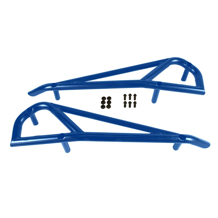 Advanced Acc Rocker Panel Guard, Allied Powersports, 1-3/4 Inch Tubular, Blue, Steel, Kickout Side Guard – 1004-BU
