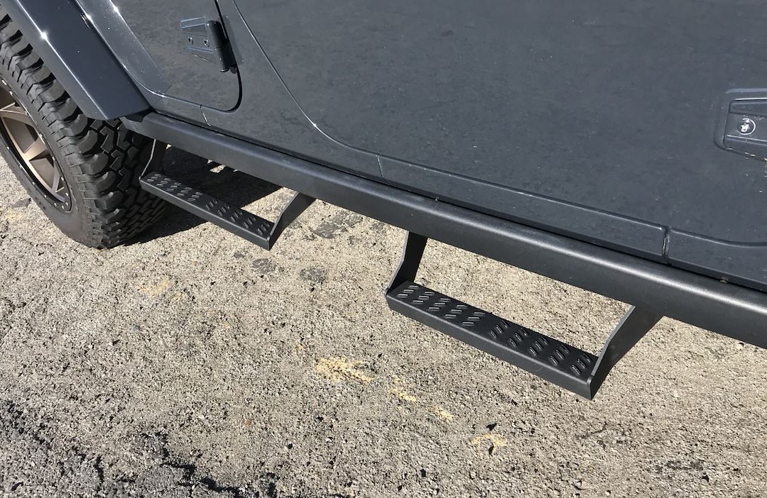 Advanced Acc Nerf Bar Step, Bolt-On, Powder Coated, Black, High-Strength Steel, Set of 2 – 15000
