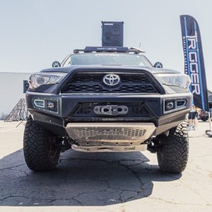 Advanced Acc Bumper, AFN4X4, One Piece Design, With External Winch Mount, With Fog Light Cutout, Powder Coated Black Steel – 48002640