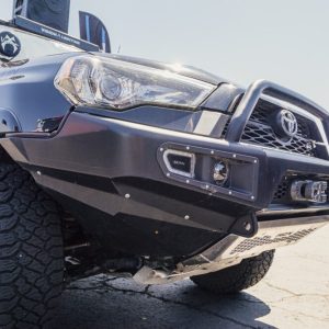 Advanced Acc Bumper, AFN4X4, One Piece Design, With External Winch Mount, With Fog Light Cutout, Powder Coated Black Steel – 48002640