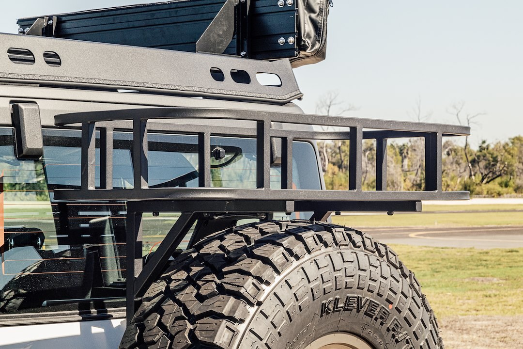 Advanced Acc Cargo Carrier – Spare Tire Mount, 38 Inch X 16 Inch X 6 Inch, Mesh Rack, Bolt-On Installation – 49001525