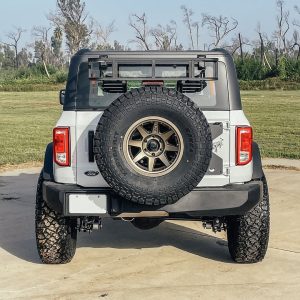 Advanced Acc Cargo Carrier – Spare Tire Mount, 38 Inch X 16 Inch X 6 Inch, Mesh Rack, Bolt-On Installation – 49001525