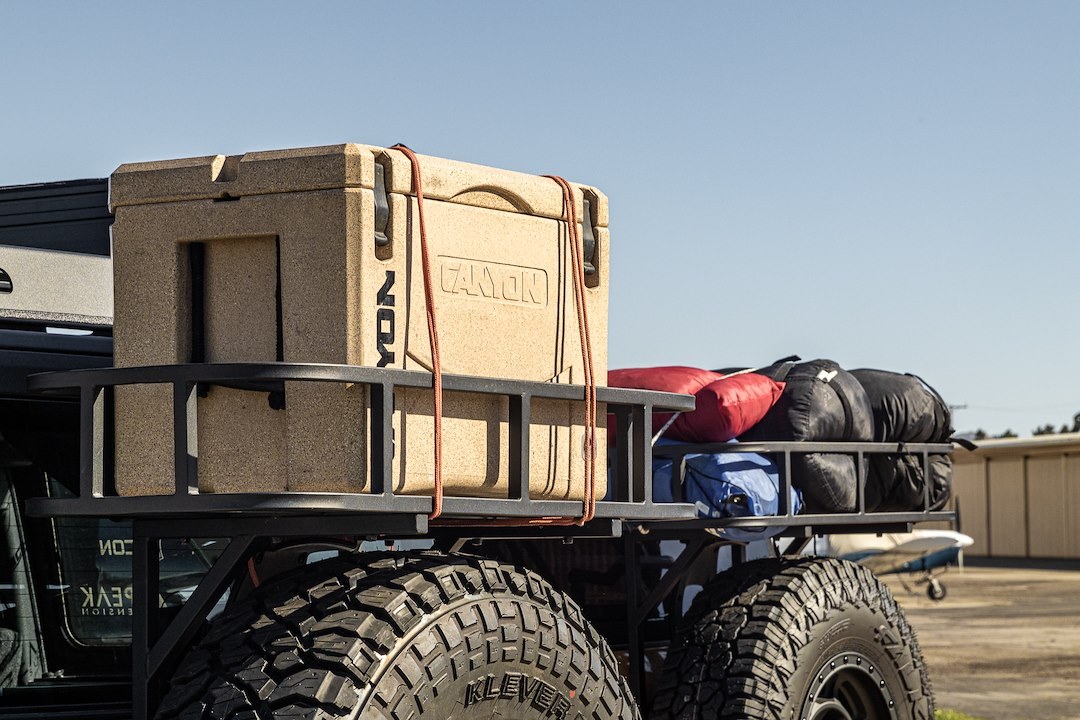 Advanced Acc Cargo Carrier – Spare Tire Mount, 38 Inch X 16 Inch X 6 Inch, Mesh Rack, Bolt-On Installation – 49001525