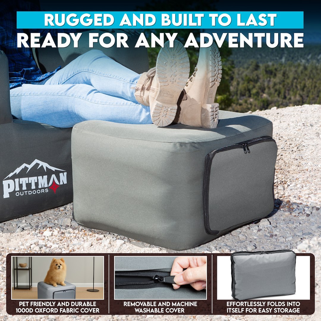 Airbedz Inflatable Furniture, Inflatable Ottoman, For Indoor/ Outdoor Use – PPI-AIR_OTTOMAN