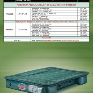 Airbedz Truck Bed Air Mattress, Airbedz Lite, Mid-Size, 72 Inch Length X 55 Inch Width X 12 Inch Height Inflated – PPI-PV203C
