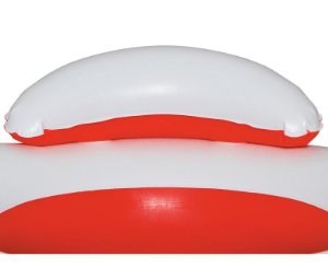 Airbedz Float Tube, River Drifter, One Person, Mesh Bottom with Built-IN Backrest, White and Red – PPI-RD1_ICE