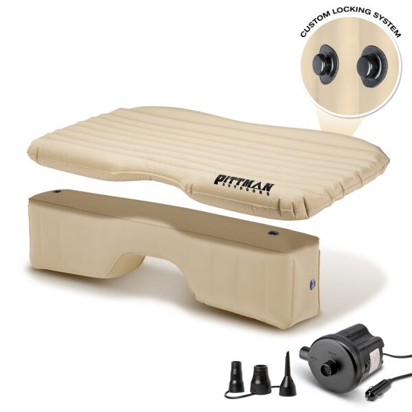 Airbedz Rear Seat Air Mattress, 60 Inch Length X 35-1/2 Inch Width X 17-1/2 Inch Height Inflated, With DC Portable Pump – PPI-TAN_TRKMAT