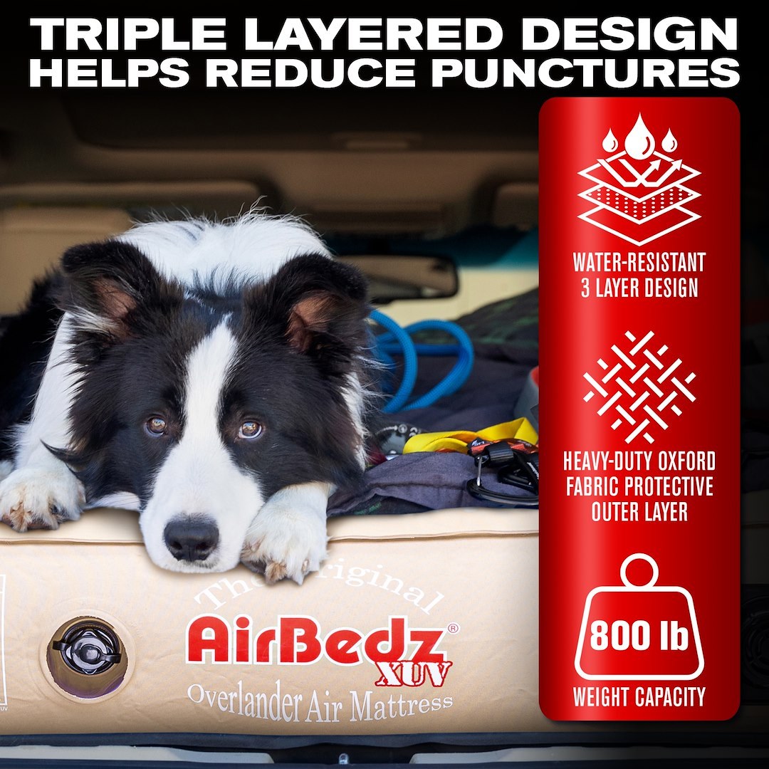 Airbedz Rear Seat Air Mattress, 66 Inch Length X 52 Inch Width X 10 Inch Height Inflated – PPI-TAN_XUV