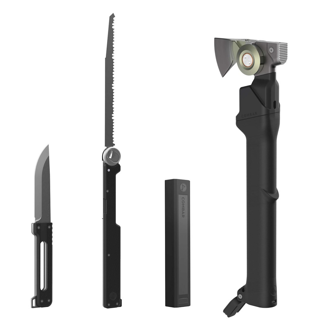 ACLIM8 Camping Multi Tool, Combar™ Foldaxe Pro, Use as Hatchet and Hammer, 15-3/4 Inch Length, Stainless Steel Hatchet and Hammer – FG-024