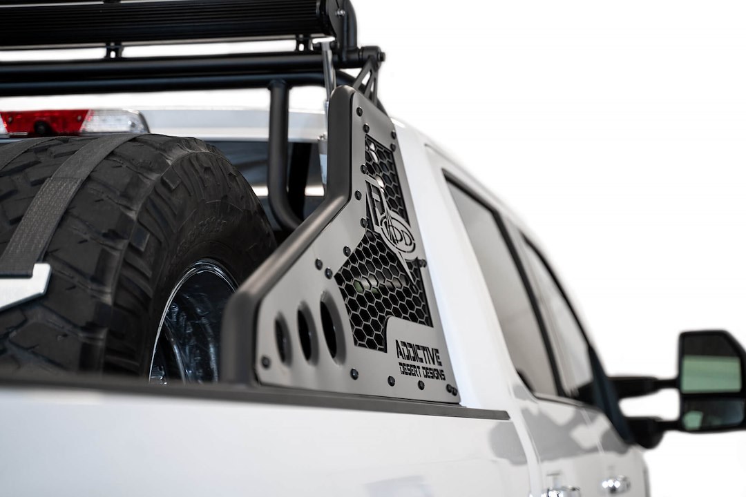 A.desert Des Truck Bed Bar, Race Series Chase Rack, Tubular Bar Style, Mounts Forward Facing 50 Inch Light Bar, Powder Coated – C160011100103