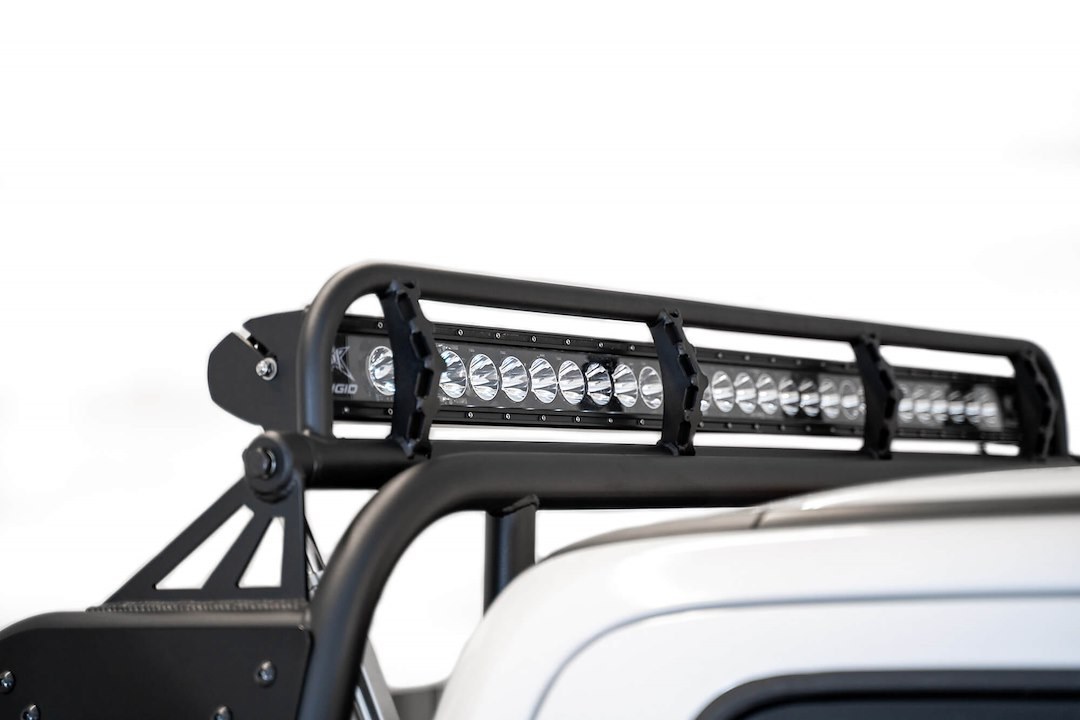 A.desert Des Truck Bed Bar, Race Series Chase Rack, Tubular Bar Style, Mounts Forward Facing 50 Inch Light Bar, Powder Coated – C160011100103