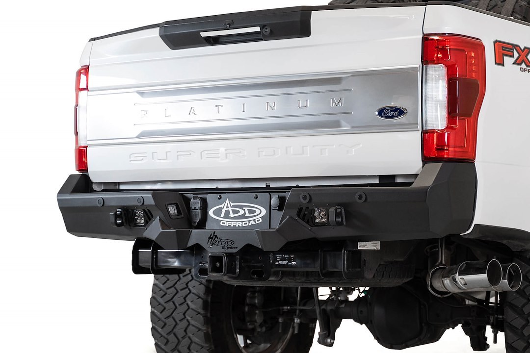 A.desert Des Bumper, Bomber, One Piece Design, Direct-Fit, Mounting Hardware Included, With 3/4 Inch D-Rings Mounts – R160051280103