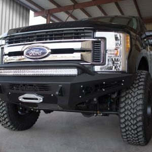 A.desert Des Bumper, Honeybadger, One Piece Design, Direct-Fit, Mounting Hardware Included, With Short Bull Bar, With Winch Mount – F167382840103