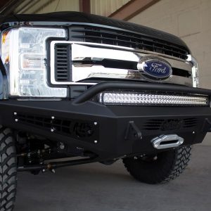 A.desert Des Bumper, Honeybadger, One Piece Design, Direct-Fit, Mounting Hardware Included, With Short Bull Bar, With Winch Mount – F167382840103