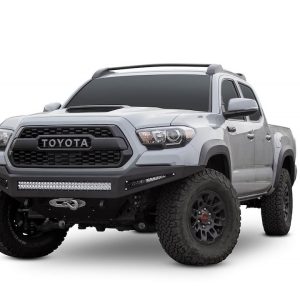 A.desert Des Bumper, Honeybadger, One Piece Design, Direct-Fit, Mounting Hardware Included, Without Grille Guard, With Winch Mount – F687382730103