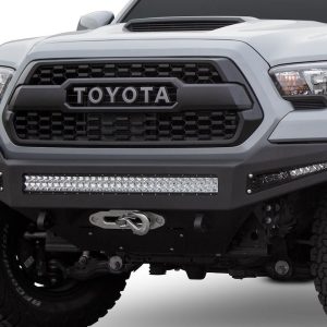 A.desert Des Bumper, Honeybadger, One Piece Design, Direct-Fit, Mounting Hardware Included, Without Grille Guard, With Winch Mount – F687382730103