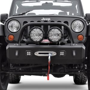 A.desert Des Bumper End, Stealth Fighter, Powder Coated, Hammer Black with Satin Black Panel, Steel, Without Storage, With Add Logo – F95128NA01NA