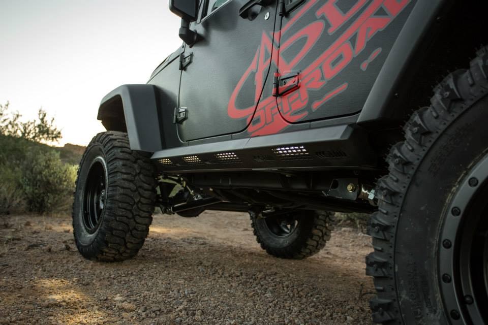 A.desert Des Running Board, Stealth Fighter, Powder Coated, Hammer Black with Satin Black Panel, Steel – S9515215501NA