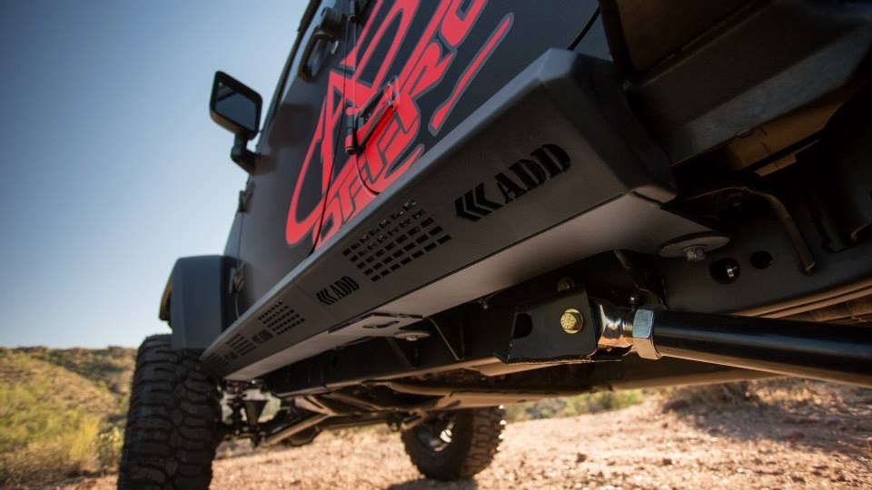 A.desert Des Running Board, Stealth Fighter, Powder Coated, Hammer Black with Satin Black Panel, Steel – S9515215501NA