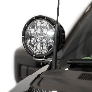 A.desert Des Driving/ Fog Light Mounting Bracket, Hood Hinge Mount, Mounts Up to 6 Inch Lights, Powder Coated, Hammer Black, Steel – AC1901801NA