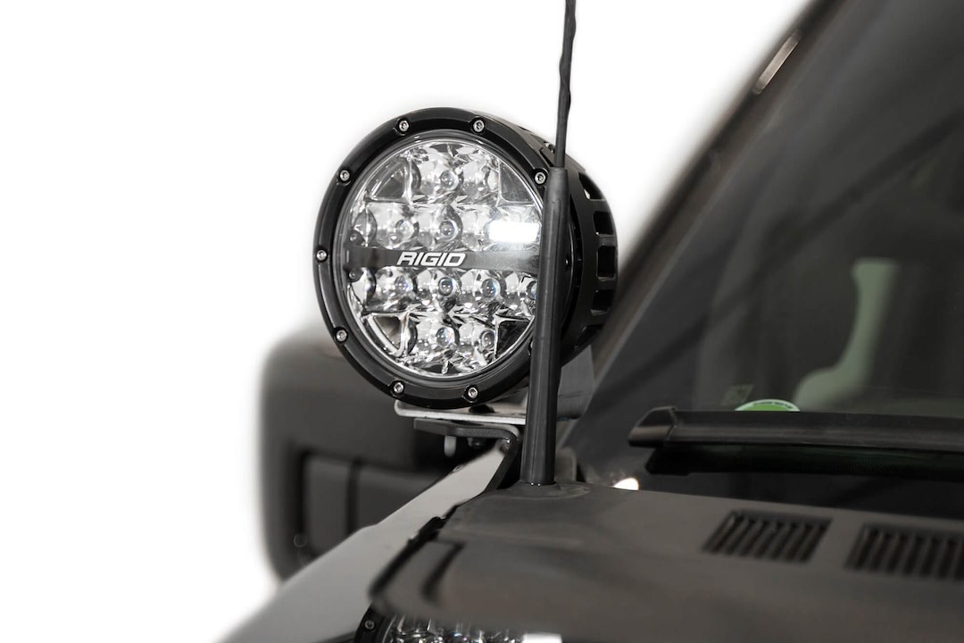 A.desert Des Driving/ Fog Light Mounting Bracket, Hood Hinge Mount, Mounts Up to 6 Inch Lights, Powder Coated, Hammer Black, Steel – AC1901801NA