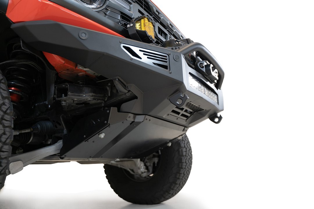 A.desert Des Skid Plate, Rock Fighter, For Use with Rock Fighter Bumper, Powder Coat, Satin Black, Aluminum Alloy – AC26005NA03