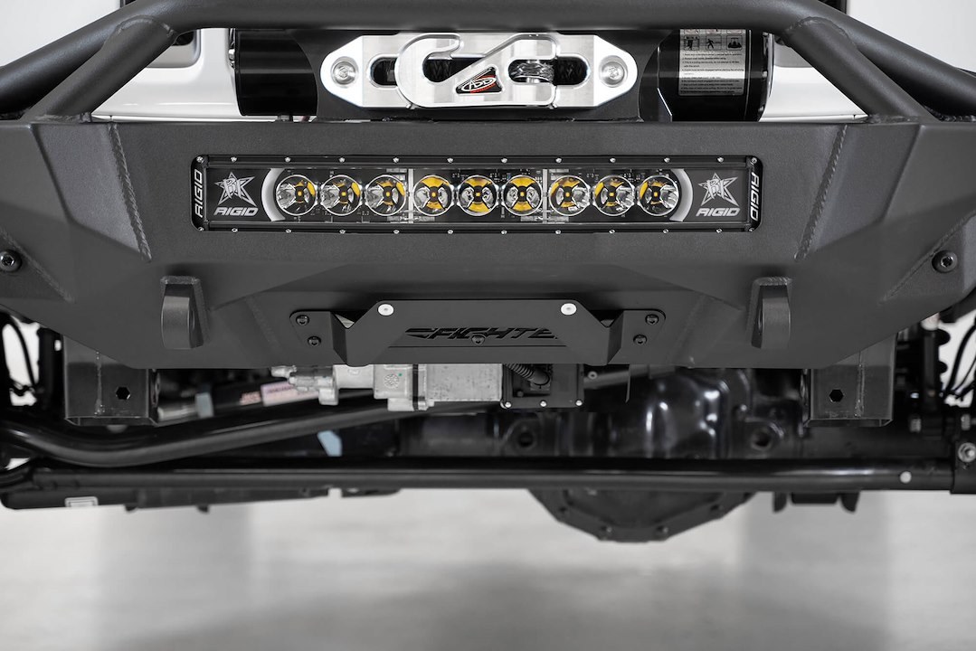 A.desert Des License Plate Bracket, Stealth Fighter, Use with Stealth Fighter Front Bumpers, Hammer Black Powder Coated, Steel – AC96154601NA