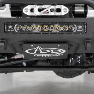 A.desert Des License Plate Bracket, Stealth Fighter, Use with Stealth Fighter Front Bumpers, Hammer Black Powder Coated, Steel – AC96154601NA