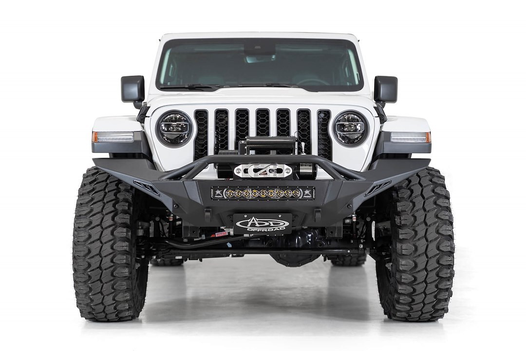 A.desert Des License Plate Bracket, Stealth Fighter, Use with Stealth Fighter Front Bumpers, Hammer Black Powder Coated, Steel – AC96154601NA