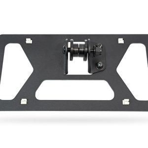 A.desert Des License Plate Bracket, Mounts to D-Ring Mounts with 1 Inch Hole, Adjustable, Rremovable, Powder Coated, Black, Steel – AC9905201NA