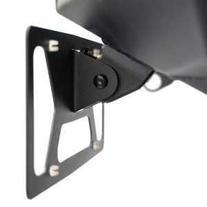 A.desert Des License Plate Bracket, Mounts to D-Ring Mounts with 1 Inch Hole, Adjustable, Rremovable, Powder Coated, Black, Steel – AC9905201NA