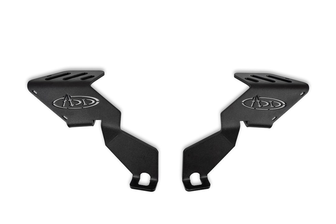 A.desert Des Driving/ Fog Light Mounting Bracket, Hood Hinge Mount, Mounts Up to 6 Inch Lights, Powder Coated, Hammer Black, Steel – AC1101801NA