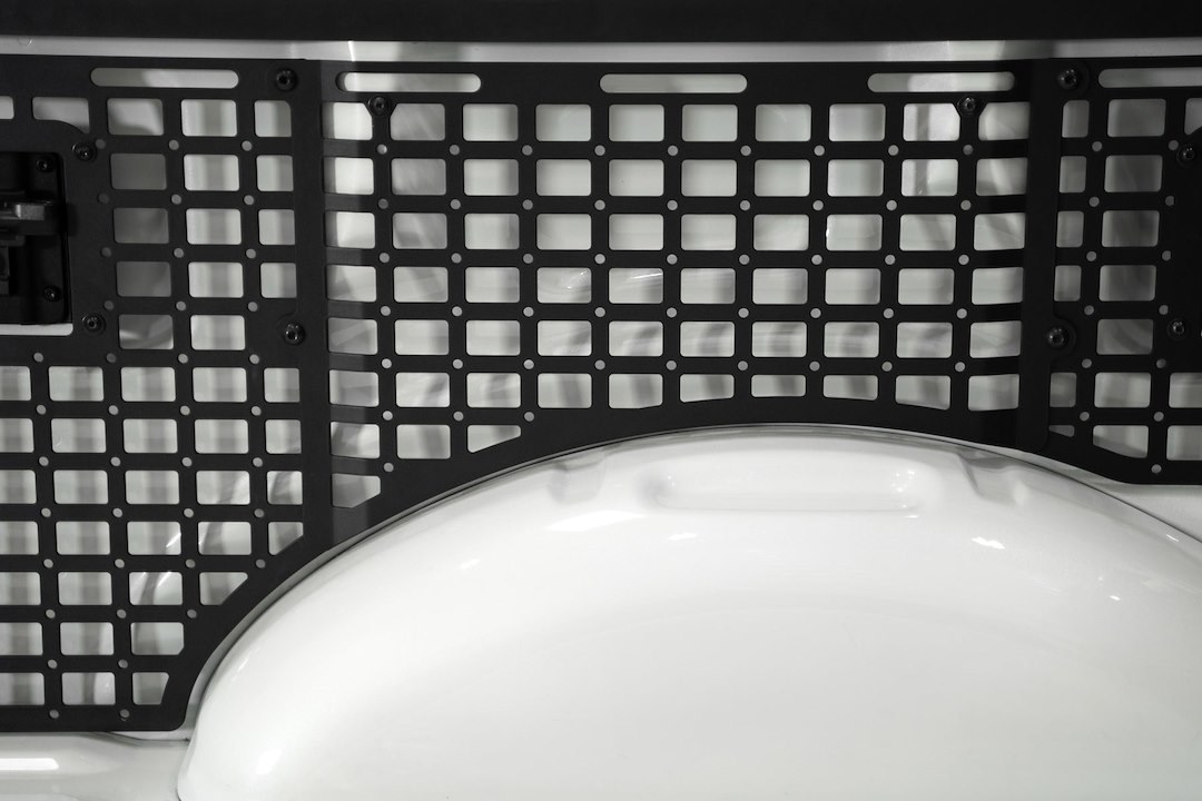 A.desert Des Molle Cargo Panel, Bed Mount, Center, Bolt-On, Flush Mount, Powder Coated, Hammer Black, Steel – AC1904001NA