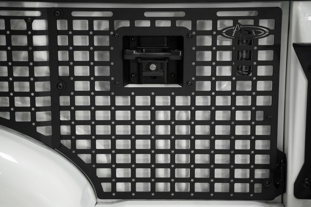 A.desert Des Molle Cargo Panel, Bed Mount, Passenger Rear, Bolt-On, Flush Mount, Powder Coated, Hammer Black, Steel – AC1904101NA