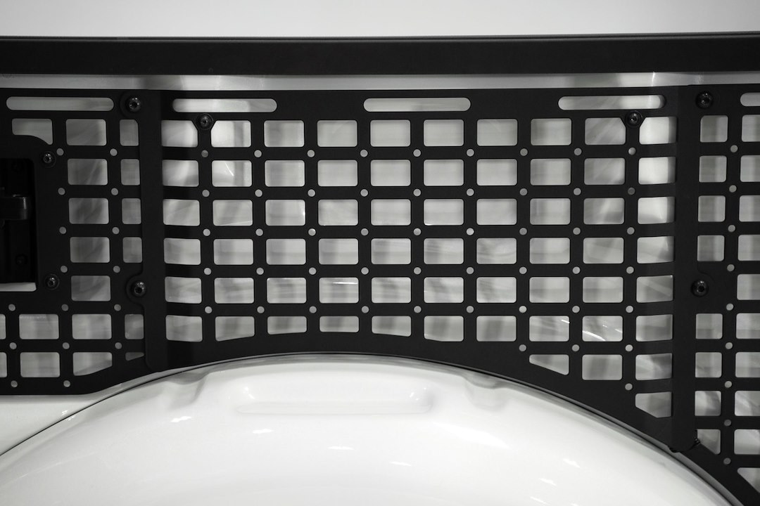 A.desert Des Molle Cargo Panel, Bed Mount, Passenger Center, Bolt-On, Flush Mount, Powder Coated, Hammer Black, Steel – AC1904301NA