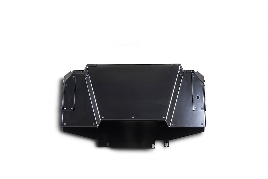 A.desert Des Skid Plate, Rock Fighter, For Use with Rock Fighter Bumper, Powder Coat, Satin Black, Aluminum Alloy – AC23005NA03